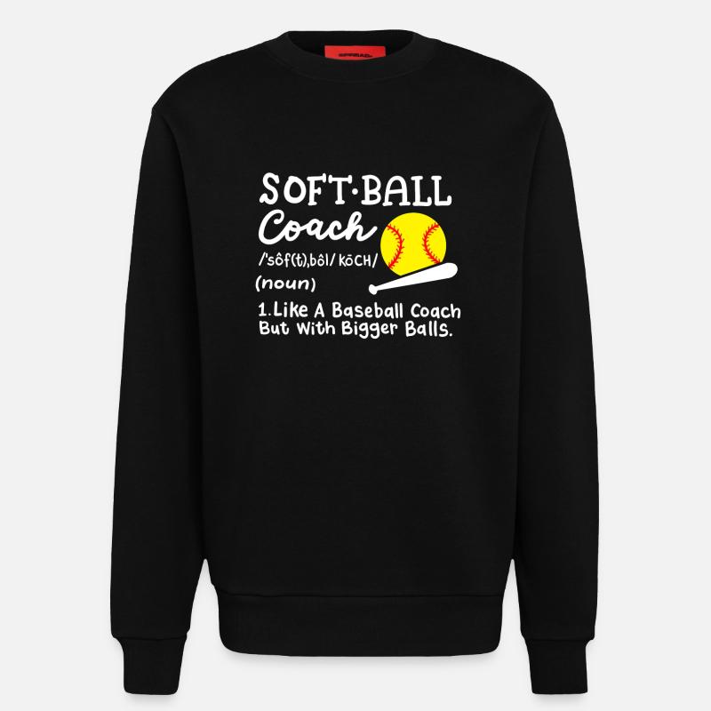 Softball Trainer - Sweatshirt - made by SPREAD - SOLID BLACK