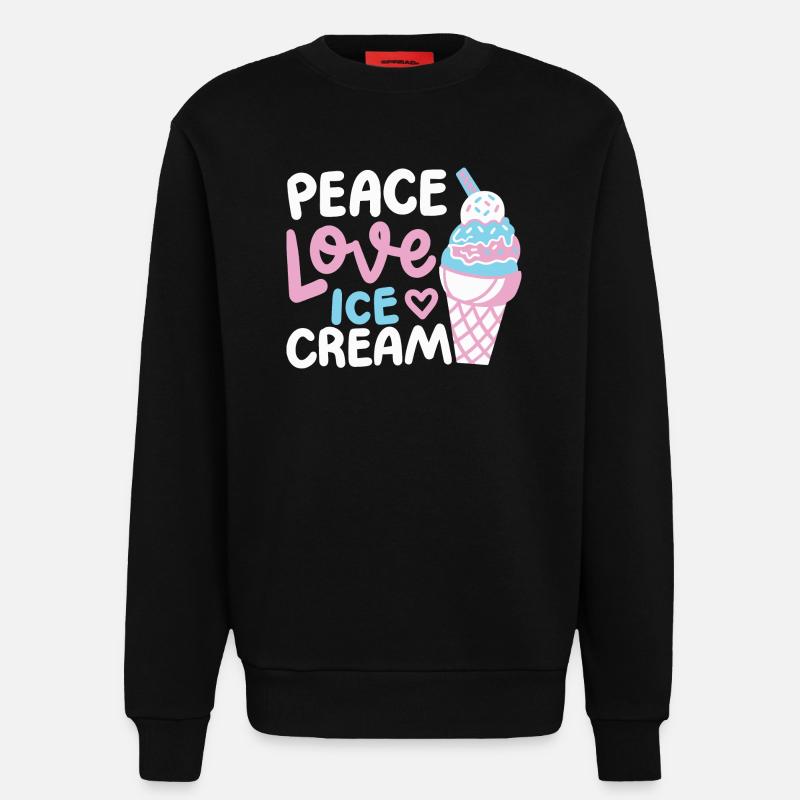Eiscreme Eisliebhaber - Sweatshirt - made by SPREAD  - SOLID BLACK