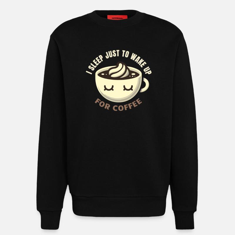 Kaffeesüchtige - Sweatshirt - made by SPREAD  - SOLID BLACK