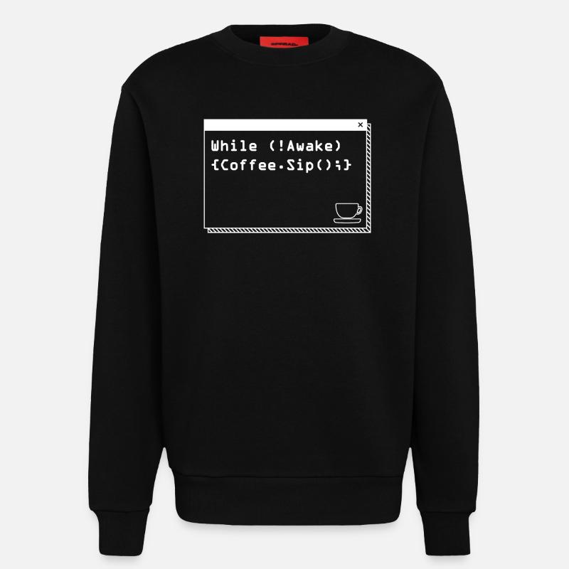 Aus Kaffee Code generieren Programmierer - Sweatshirt - made by SPREAD - SOLID BLACK