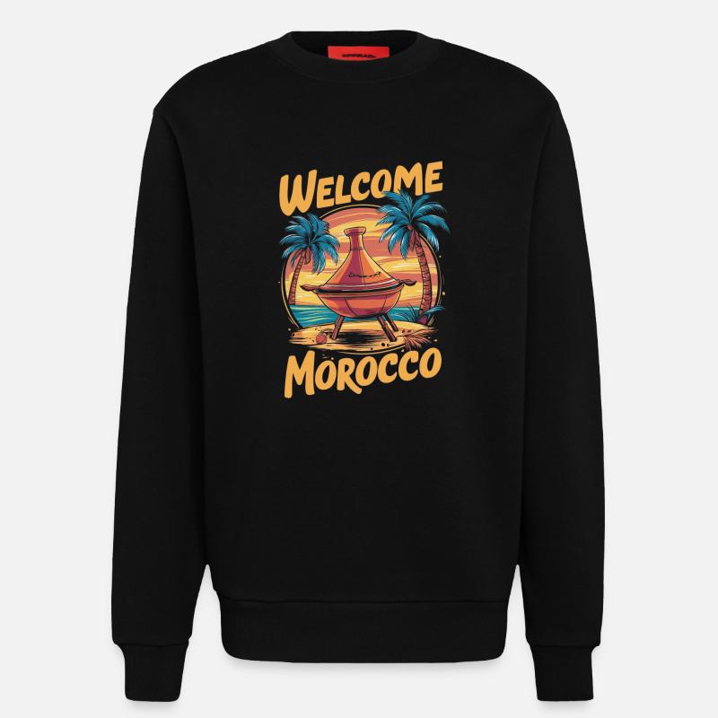 Willkommen bei Morocco Dreamfire - Sweatshirt - made by SPREAD  - SOLID BLACK