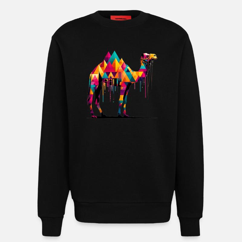 Kamel - Sweatshirt - made by SPREAD  - SOLID BLACK