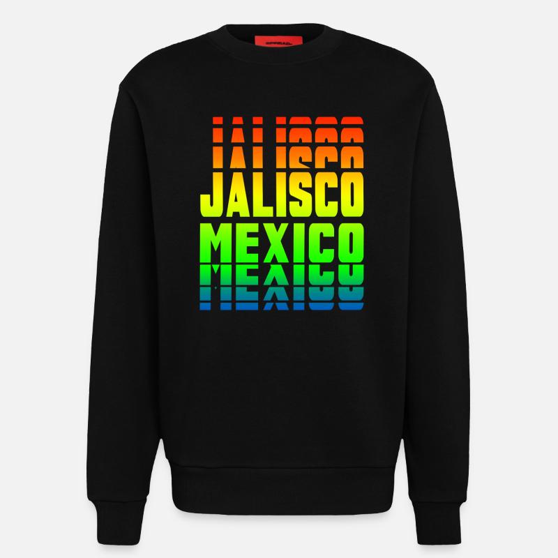 Jalisco Mexiko Regenbogen Design - Sweatshirt - made by SPREAD  - SOLID BLACK