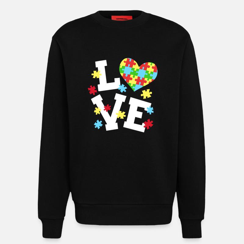Autismus Bewusstsein - Sweatshirt - made by SPREAD  - SOLID BLACK