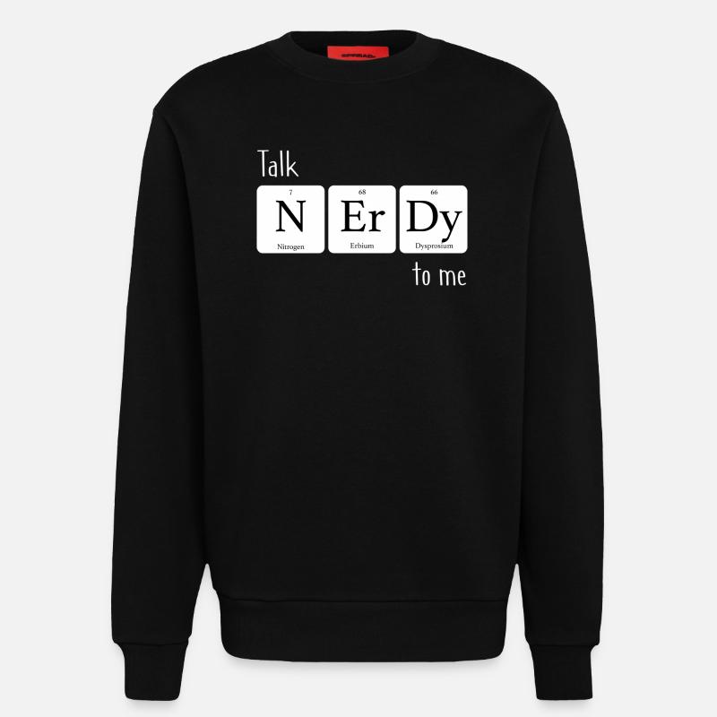 Elements Talk nerd pour moi - Sweat bio décontracté fabriqué en UE - SOLID BLACK