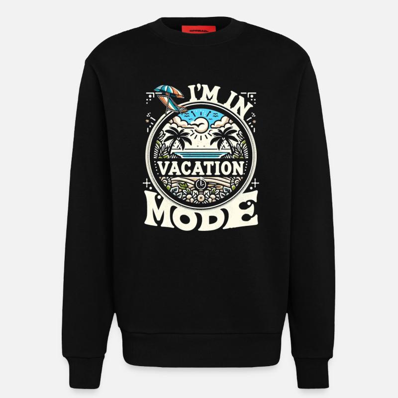 Ich bin im Urlaubsmodus Vacation mode - Sweatshirt - made by SPREAD  - SOLID BLACK