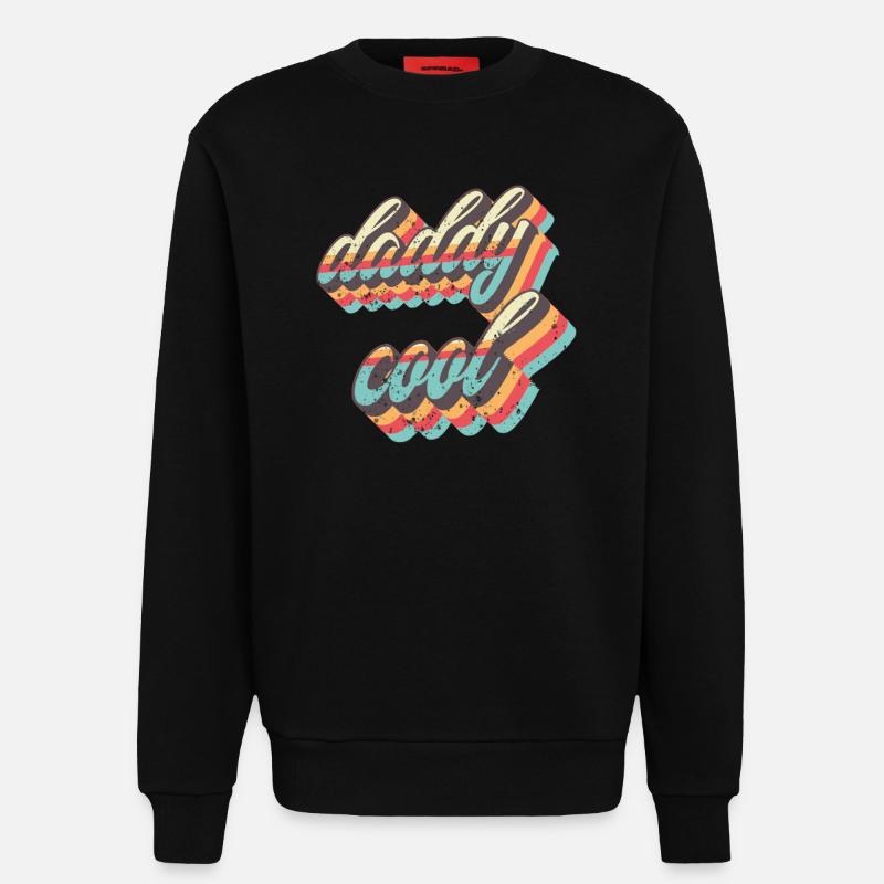 Daddy Cool Retro Straps - Sweatshirt - made by SPREAD  - SOLID BLACK