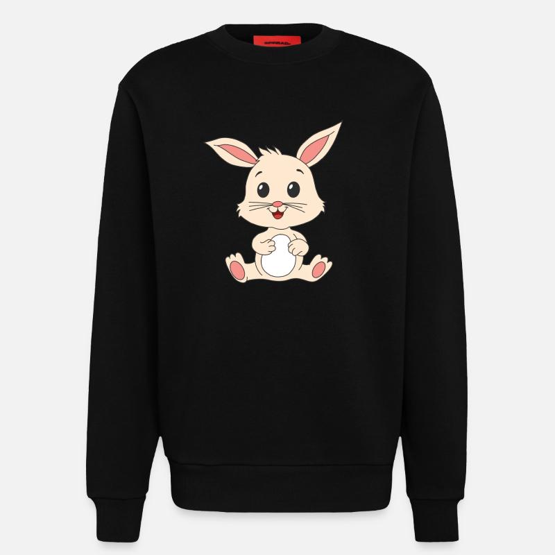 Rabbit Rabbit - Sweatshirt - made by SPREAD  - SOLID BLACK
