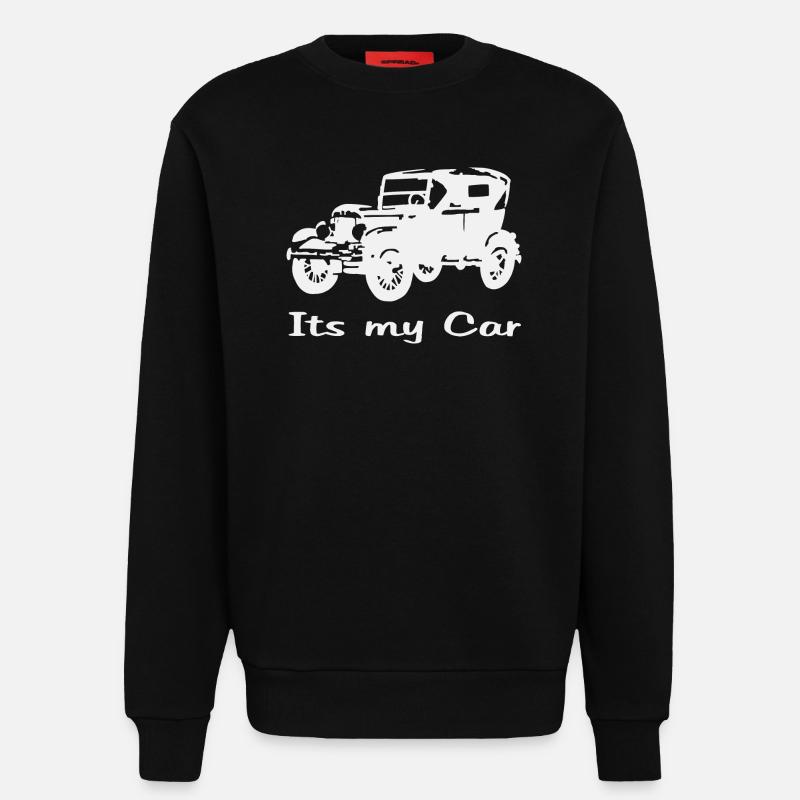 Oldtimer Motiv mit Schrift - Sweatshirt - made by SPREAD  - SOLID BLACK