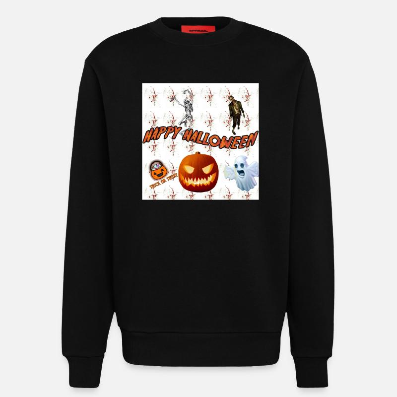 Frohes Halloween Version 3 - Sweatshirt - made by SPREAD  - SOLID BLACK