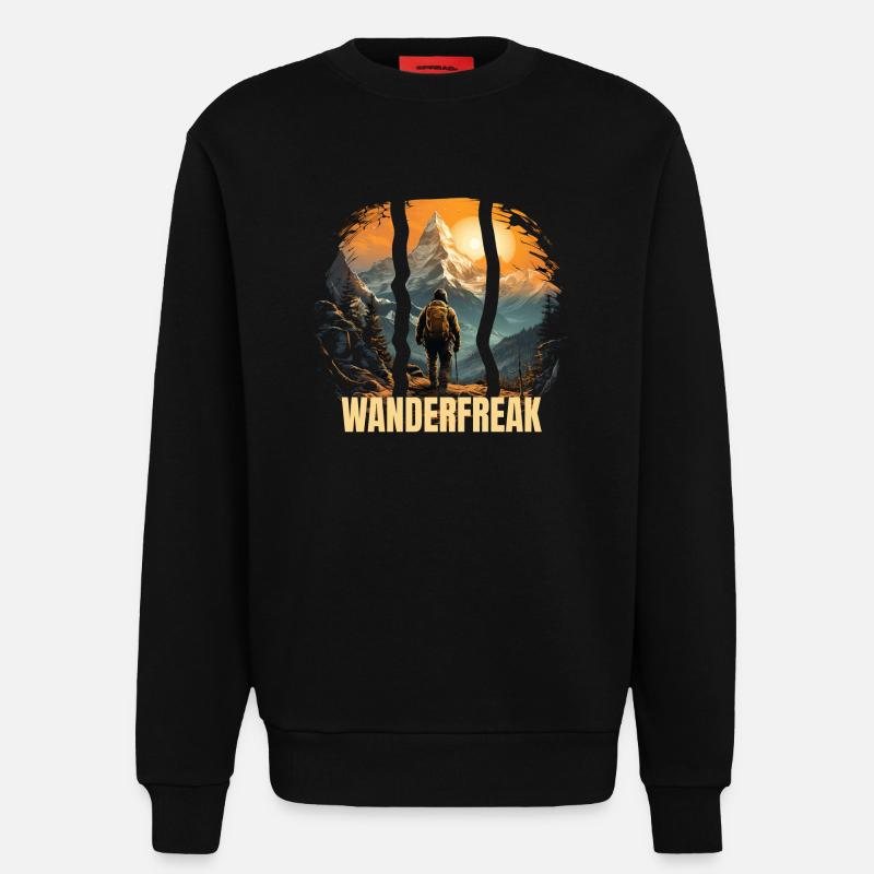 Wanderfreak - Sweatshirt - made by SPREAD  - SOLID BLACK