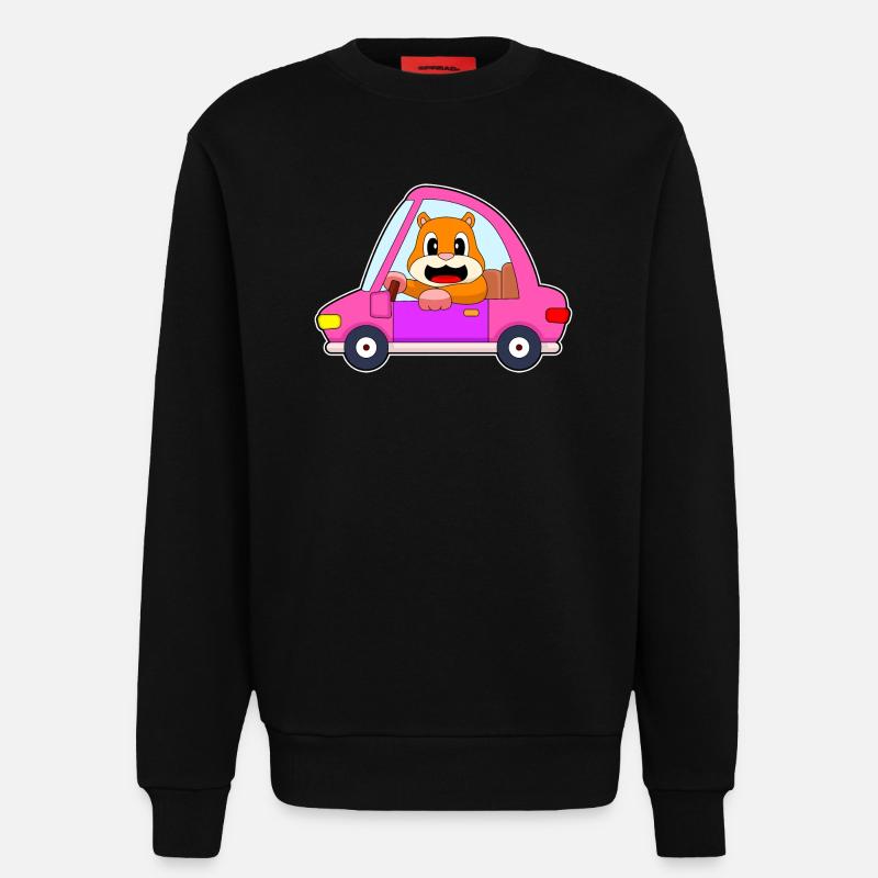 Hamster Auto - Sweatshirt - made by SPREAD  - SOLID BLACK