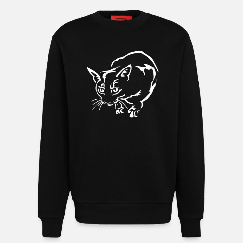 Abessiner Katze "Black Edition" - Sweatshirt - made by SPREAD  - SOLID BLACK