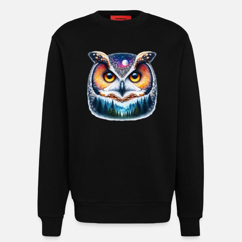 Eule - Sweatshirt - made by SPREAD  - SOLID BLACK