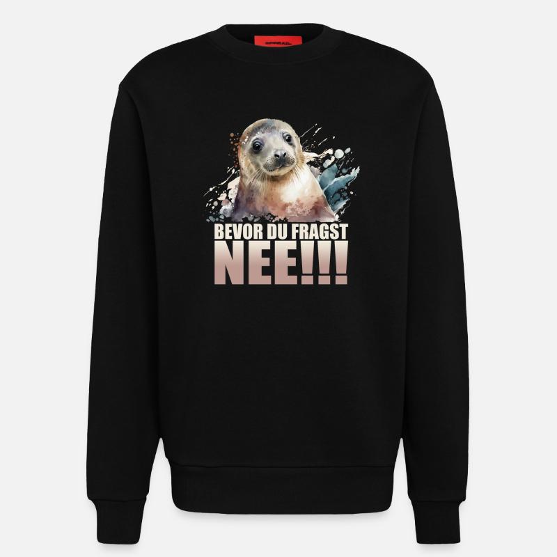 Bevor du fragst - Nee!!! - Sweatshirt - made by SPREAD  - SOLID BLACK