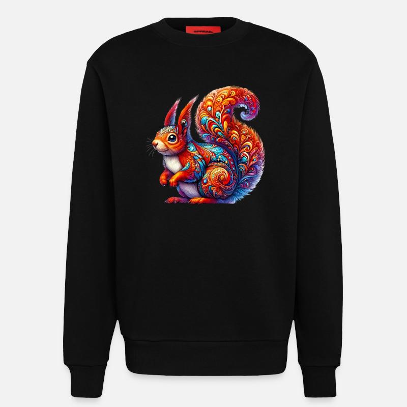 Eichhörnchen - Sweatshirt - made by SPREAD  - SOLID BLACK