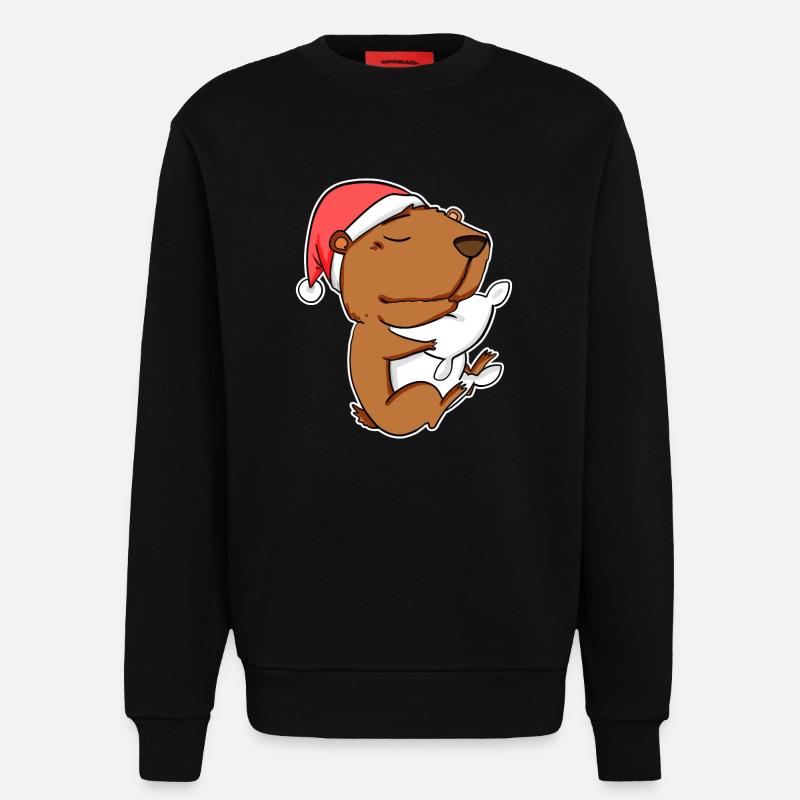 Capybara Capybara Gift - Sweatshirt - made by SPREAD  - SOLID BLACK