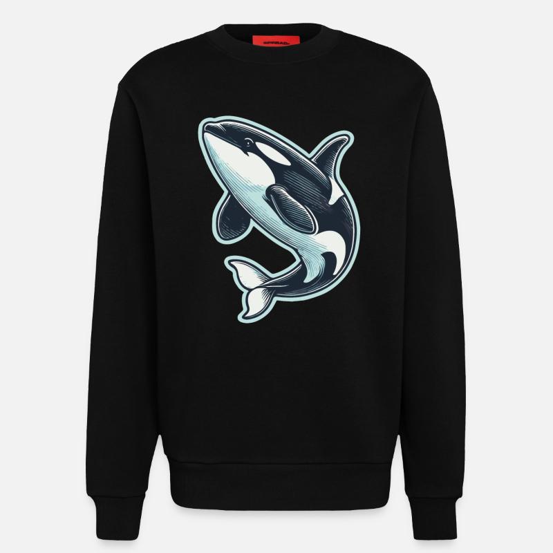 Orca - Sweatshirt - made by SPREAD  - SOLID BLACK