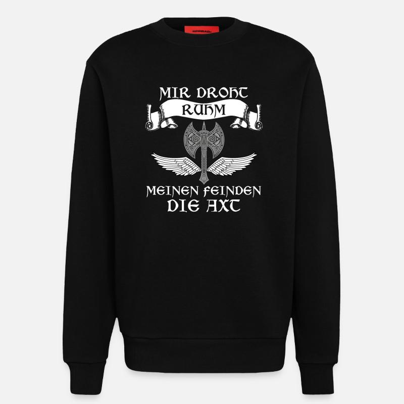 Wikinger Walhalla Krieger - Sweatshirt - made by SPREAD  - SOLID BLACK