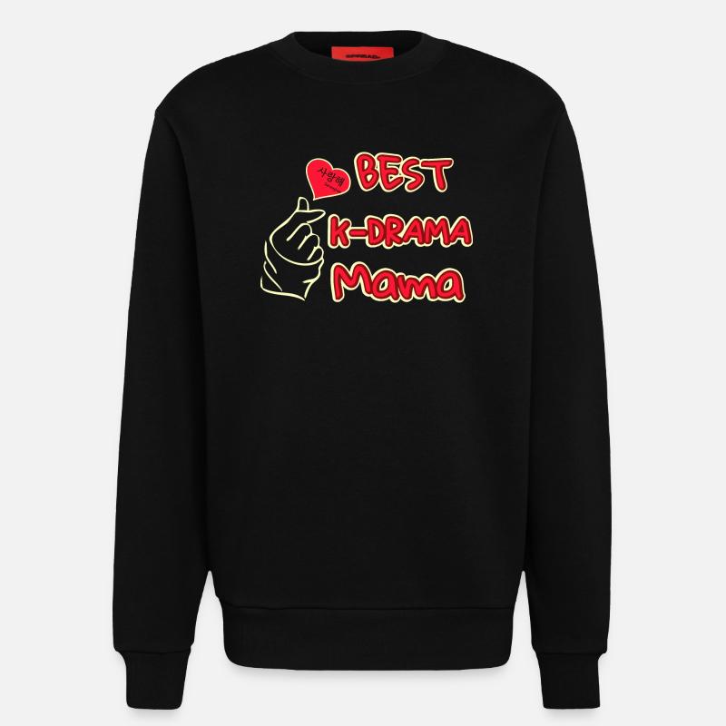 Beste Mutter beste kdrama Mama - Sweatshirt - made by SPREAD  - SOLID BLACK