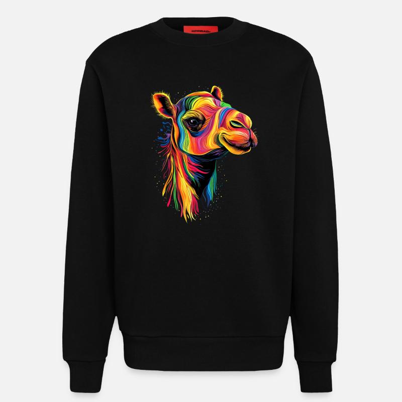 Kamel Dromedar Trampeltier Camel Geschenk Kamele - Sweatshirt - made by SPREAD - SOLID BLACK