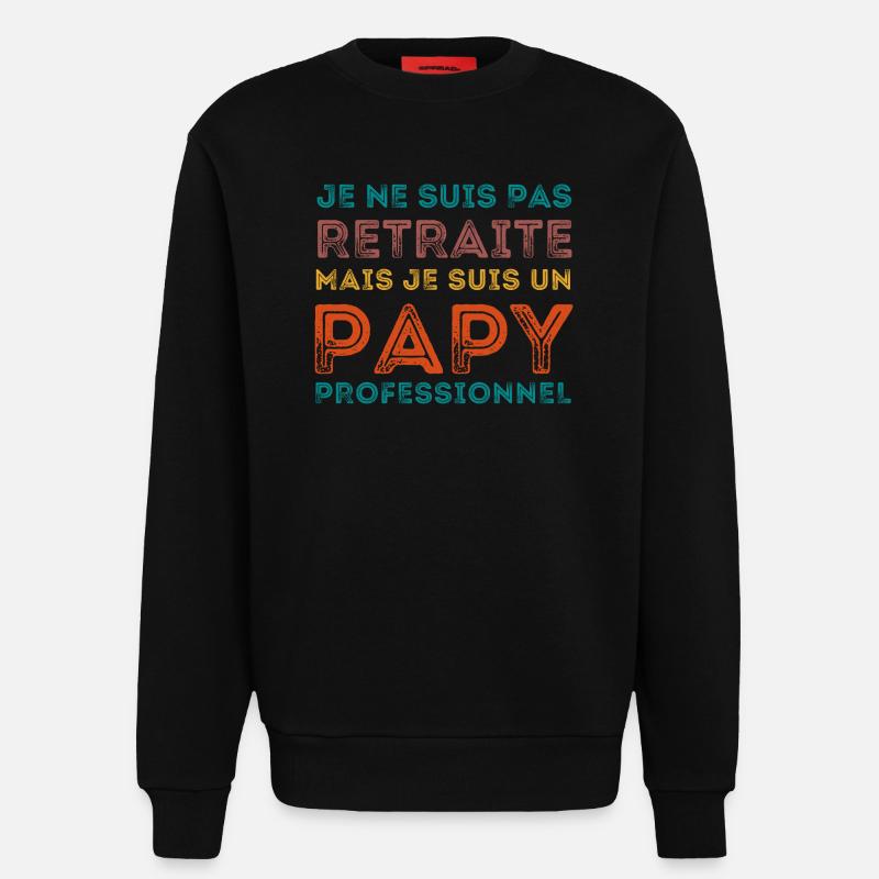 ICH BIN EIN RETRO-PROFI-OPA - Sweatshirt - made by SPREAD  - SOLID BLACK