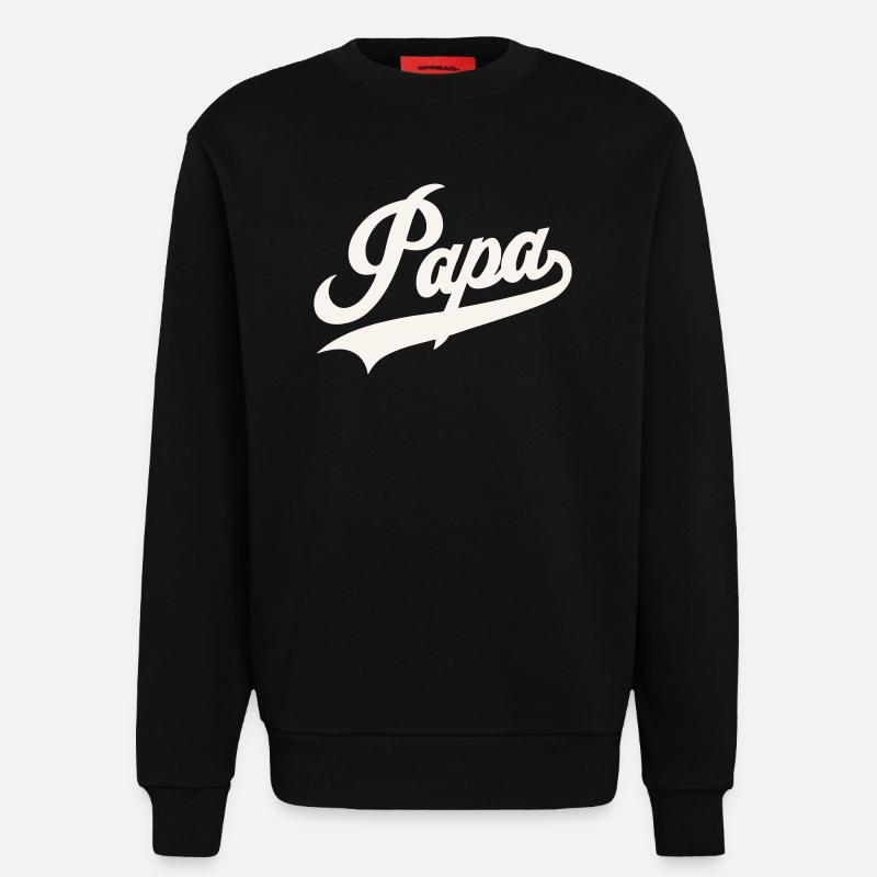 Classic Papa Script - Sweatshirt - made by SPREAD  - SOLID BLACK