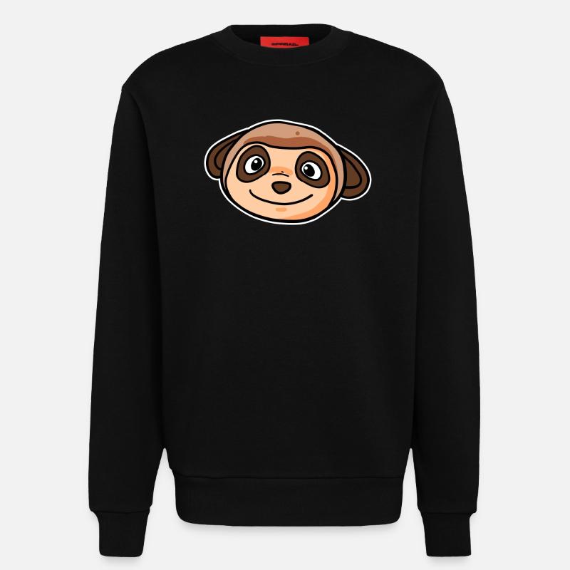 Erdmännchen Tier Kopf - Sweatshirt - made by SPREAD  - SOLID BLACK