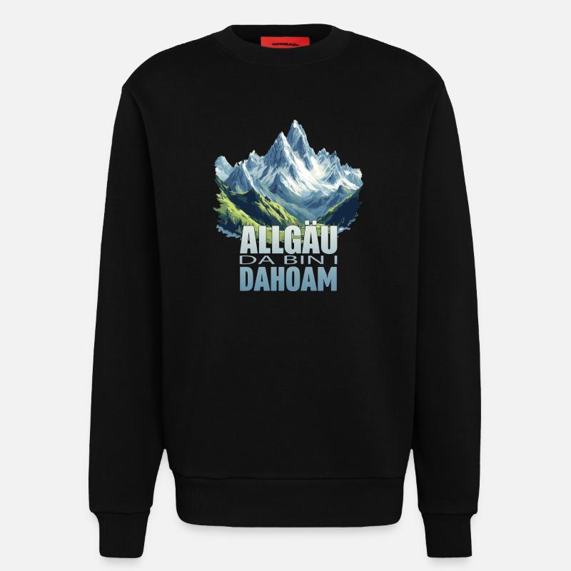 Allgäu - Da bin i Dahoam - Sweatshirt - made by SPREAD  - SOLID BLACK