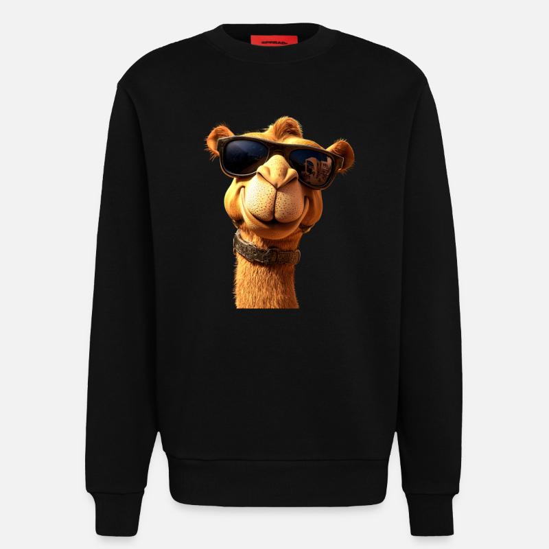 Kamel Dromedar Trampeltier Camel Geschenk Kamele - Sweatshirt - made by SPREAD  - SOLID BLACK