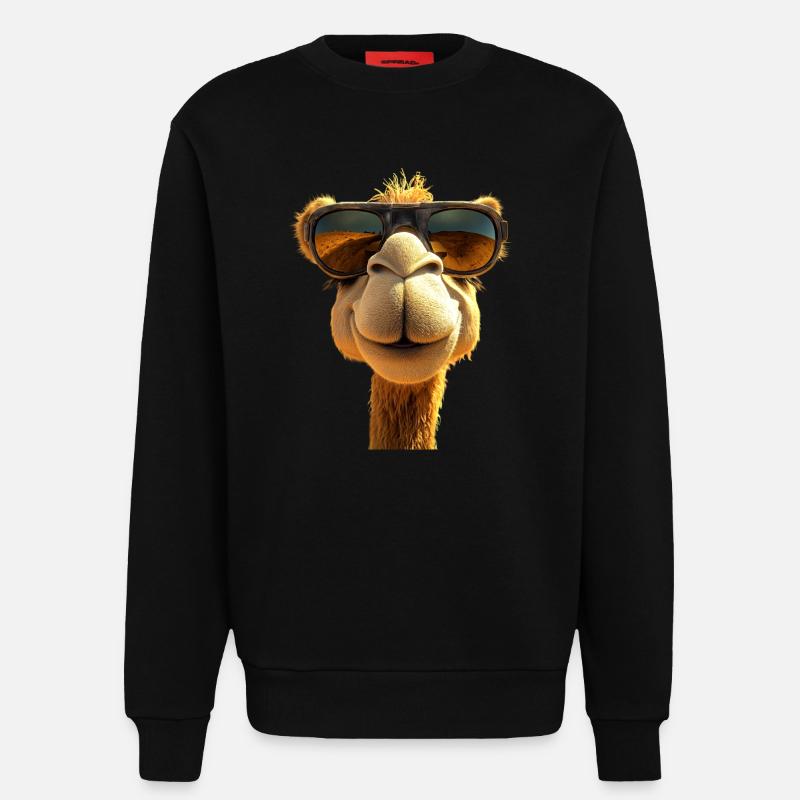 Kamel Dromedar Trampeltier Camel Geschenk Kamele - Sweatshirt - made by SPREAD  - SOLID BLACK