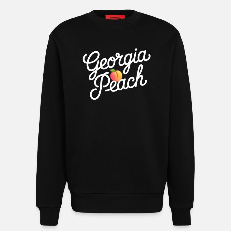 Georgia Peach Script Logo - Sweatshirt - made by SPREAD  - SOLID BLACK