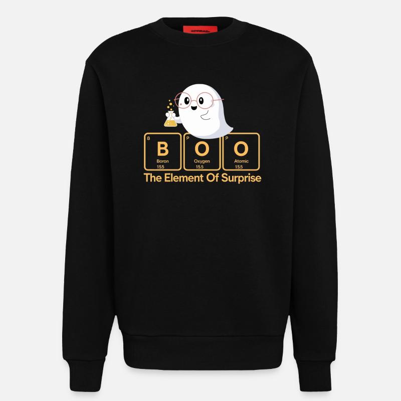 Elementar Boo Ghost T-Shirt - Sweatshirt - made by SPREAD  - SOLID BLACK