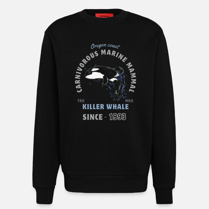 Orca Tier Meeressäuger - Schwertwal - Sweatshirt - made by SPREAD  - SOLID BLACK