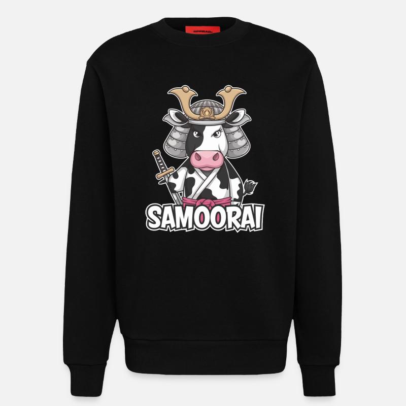 Samoorai: Die Kriegerkuh - Sweatshirt - made by SPREAD  - SOLID BLACK