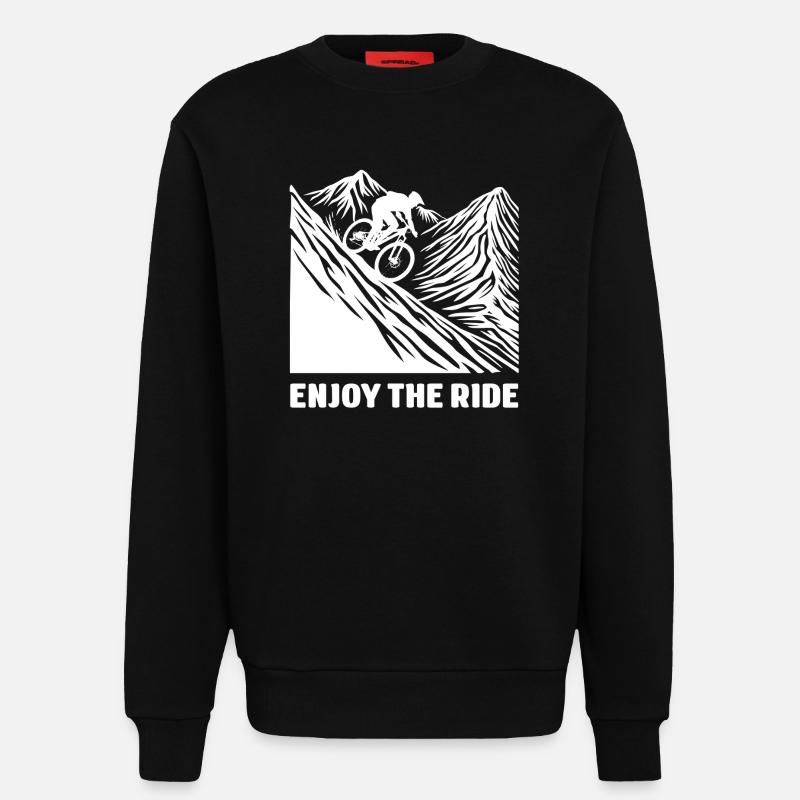 VTT - Profitez de la balade - Sweat bio décontracté fabriqué en UE - SOLID BLACK