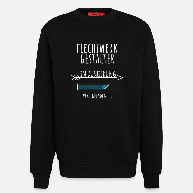 Flechtwerkgestalter Ausbildung Beruf Geschenk - Sweatshirt - made by SPREAD - SOLID BLACK