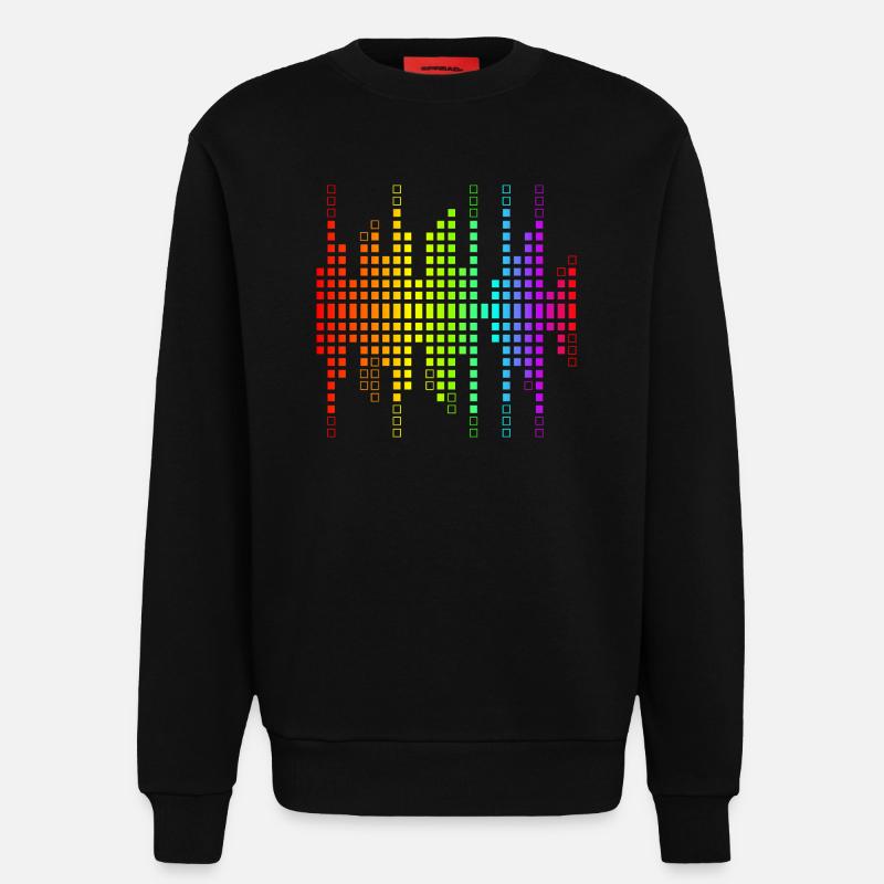 Vibrant Equalizer Sound Wave Pattern - Sweatshirt - made by SPREAD  - SOLID BLACK