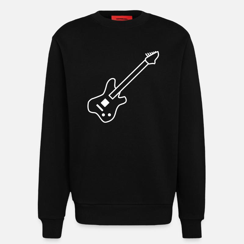 E-Gitarre Gitrarre Musik Rock - Sweatshirt - made by SPREAD  - SOLID BLACK