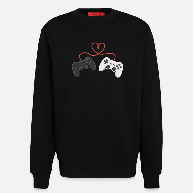 Heartwired Controllers Duo - Sweatshirt - made by SPREAD - SOLID BLACK