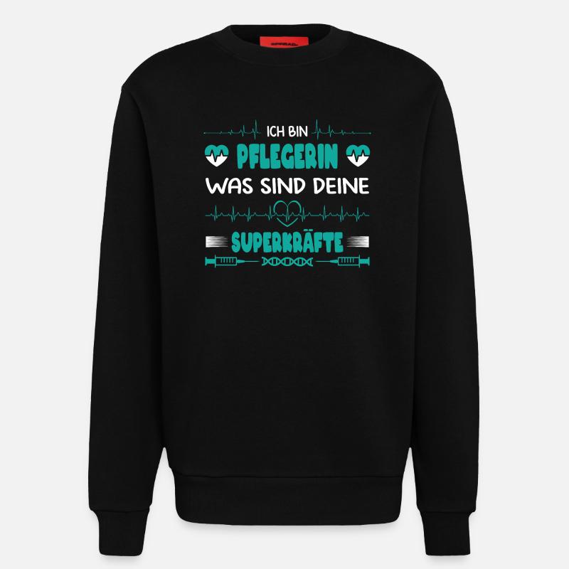Pflegekraft Pflegerin MFA Geschenk - Sweatshirt - made by SPREAD  - SOLID BLACK