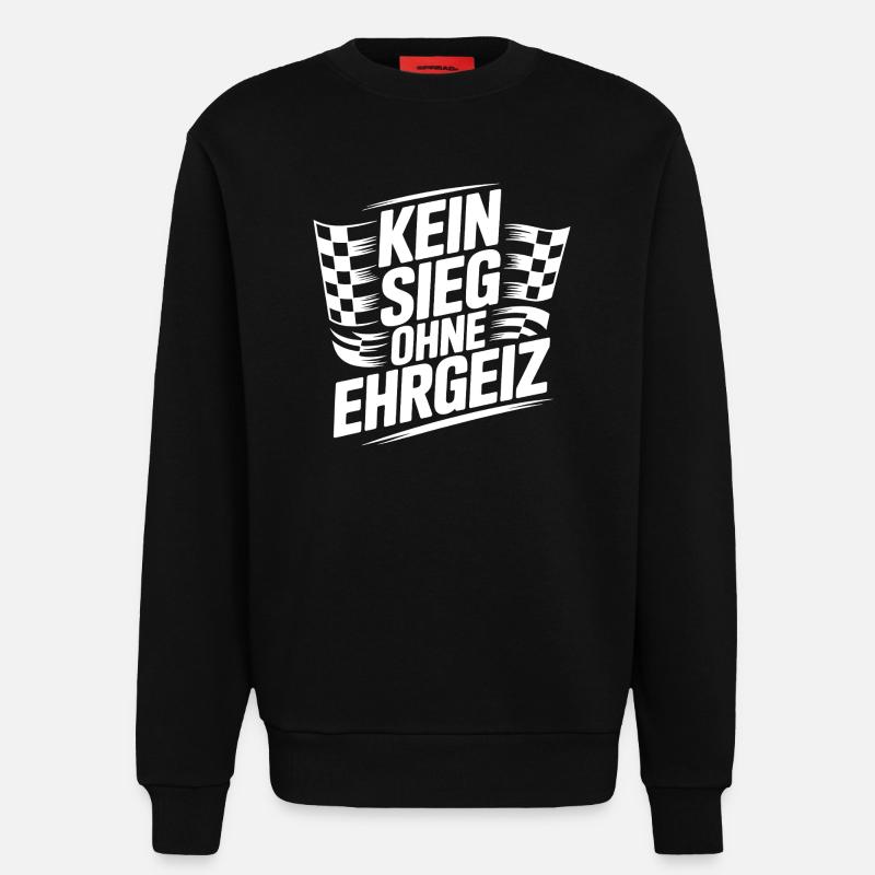 No victory without ambition - Sweatshirt - made by SPREAD - SOLID BLACK