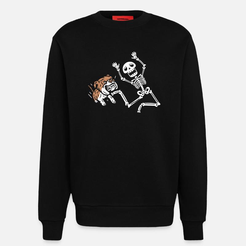 Skeleton running - Sweatshirt - made by SPREAD  - SOLID BLACK