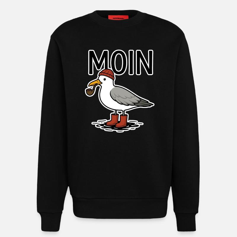 Möwe Moin - Sweatshirt - made by SPREAD  - SOLID BLACK