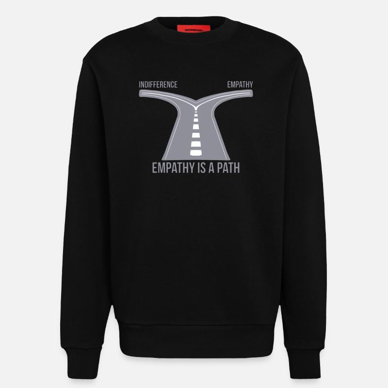 Empathy is a Path - Sweatshirt - made by SPREAD  - SOLID BLACK