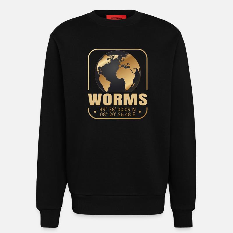 Worms - Sweatshirt - made by SPREAD  - SOLID BLACK