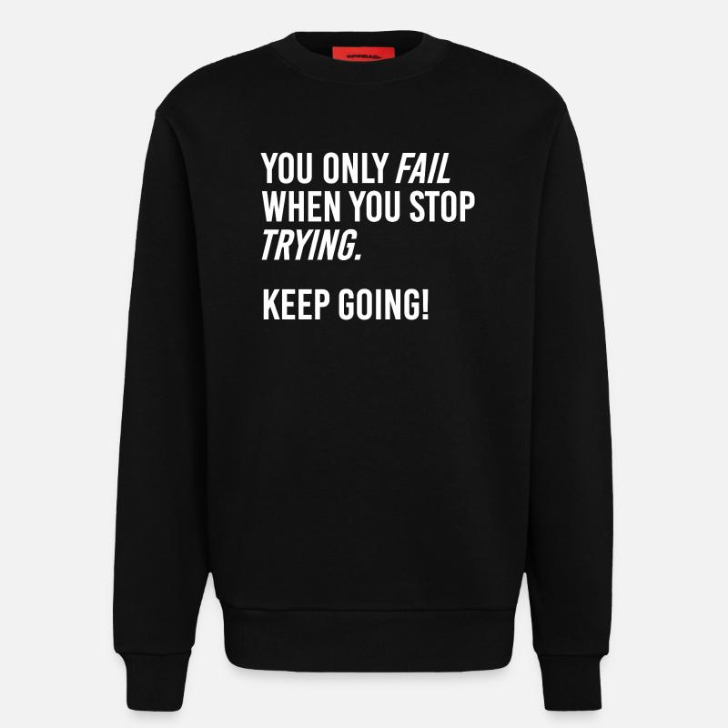 Keep going - Sweatshirt - made by SPREAD  - SOLID BLACK