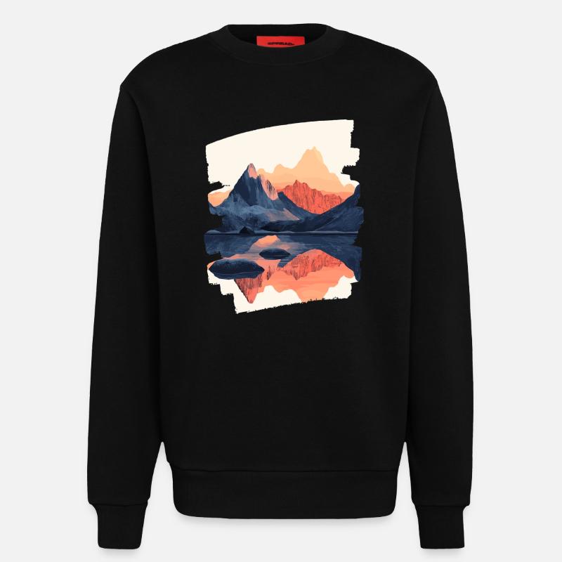 Berge Klettern Kletterer Wandern - Sweatshirt - made by SPREAD - SOLID BLACK