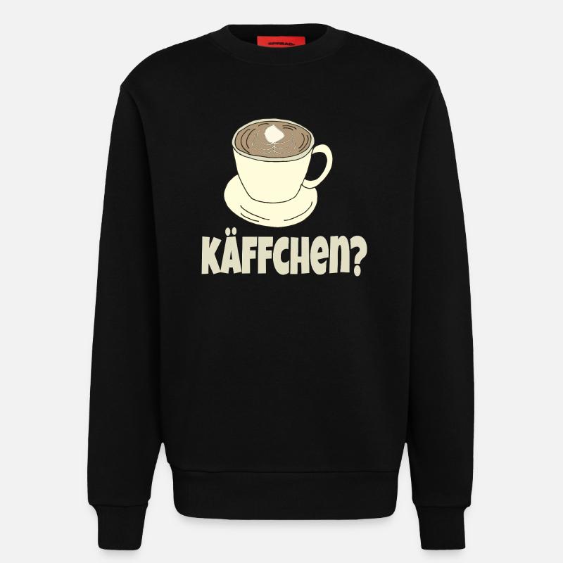 Tasse à café Kaeffchen - Sweat bio décontracté fabriqué en UE - SOLID BLACK
