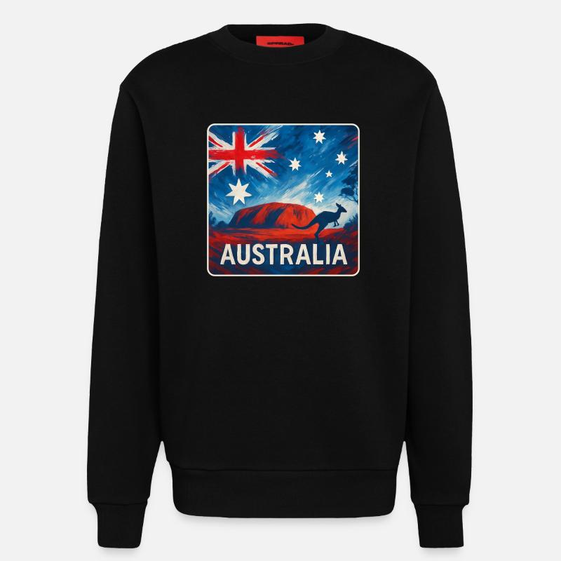 Conception de l’Outback australien - Sweat bio décontracté fabriqué en UE - SOLID BLACK